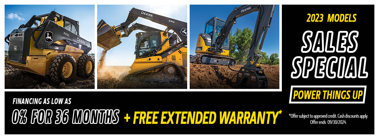 Image of John Deere Compact Construction Equipment with Offer Graphics