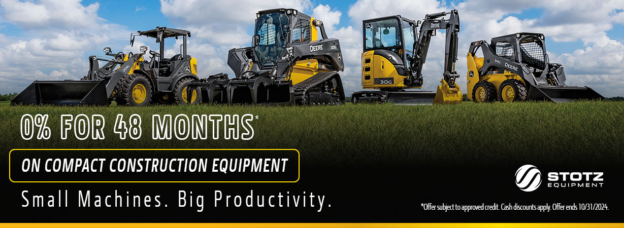 Image of John Deere Compact Construction Equipment with Offer Graphics